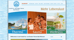 Desktop Screenshot of kristalltherme-bad-wilsnack.de